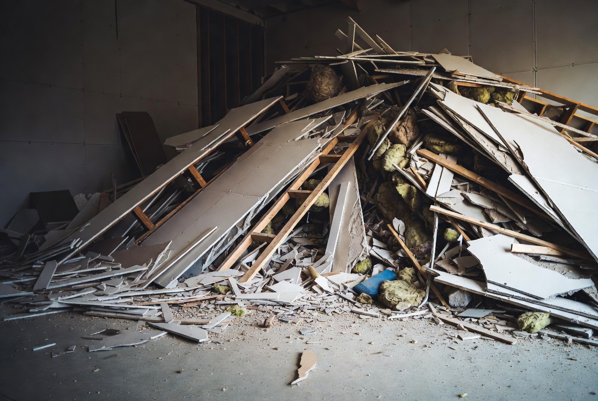 Furniture removal in Calgary — JunkMojo crew hauling a couch from a home
